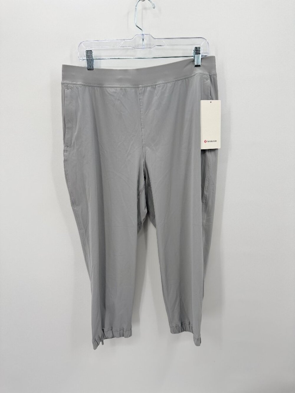 Lululemon Adapted State HR Cropped Pants Size 12 Silver Drop Ankle Zip NWT $118